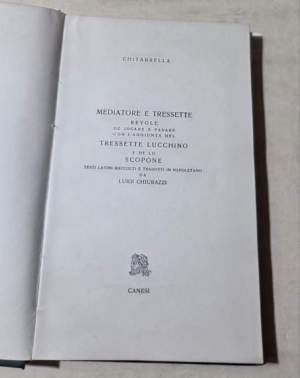 Mediatore e Tresette revole de iocare e pavare con l'aggiunta del Tresette Lucchino e de lo Scopone