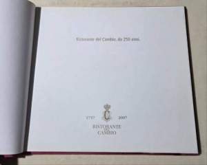 Ristorante del Cambio, da 250 anni ( 1757 - 2007 )