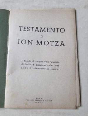 Testamento di Ion Motza - Il tributo di sangue della Guardia di Ferro di Romania nella lotta contro il bolscevismo in Ispagna