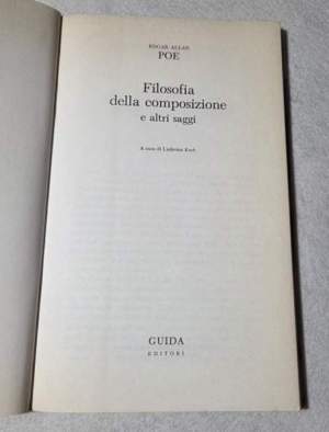 Filosofia della composizione e altri saggi