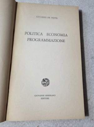 Politica Economia Programmazione