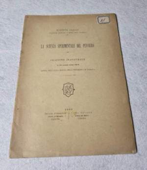 La scienza sperimentale del pensiero - Orazione inaugurale