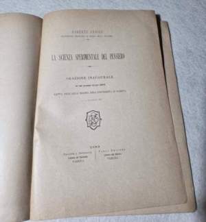 La scienza sperimentale del pensiero - Orazione inaugurale