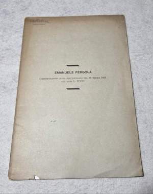 Emanuele Fergola - Commemorazione