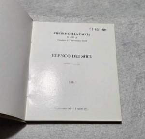 Elenco dei soci - 1981