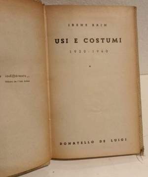 Usi e costumi 1920 - 1940