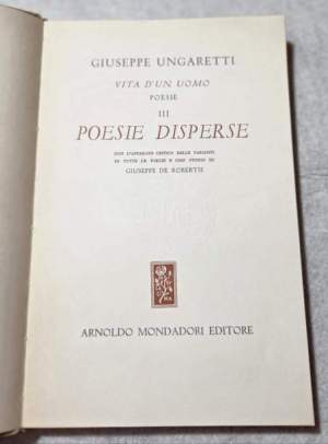 Vita di un uomo III - Poesie disperse