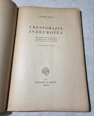 Crestomazia indoeuropea - Testi scelti con introduzioni grammaticali, dizionario comparativo e glossari