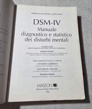 DSM-IV. Manuale diagnostico e statistico dei disturbi mentali.