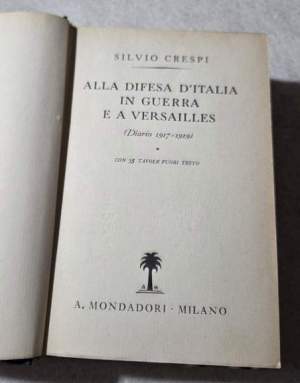 Alla difesa d'Italia in guerra e a Versailles ( Diario 1917-1919 )