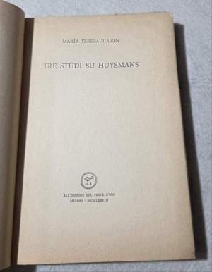 Tre studi su Huysmans