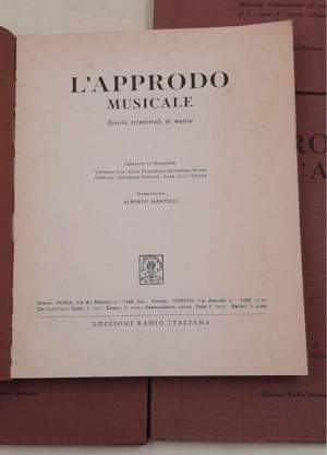 L'Approdo Musicale - 4 Voll. - anno 1958