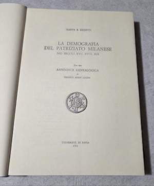 La demografia del patriziato milanese