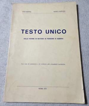 Testo unico delle norme in materia di pensioni di guerra