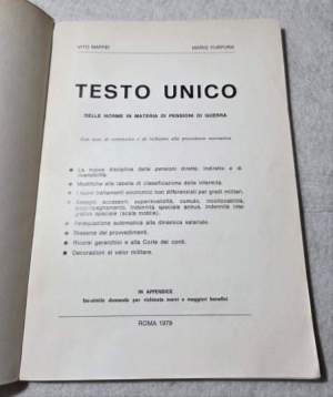 Testo unico delle norme in materia di pensioni di guerra
