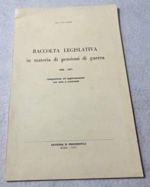 Raccolta legislativa in materia di pensioni di guerra