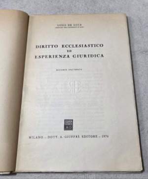 Diritto Ecclesiastico ed esperienza giuridica