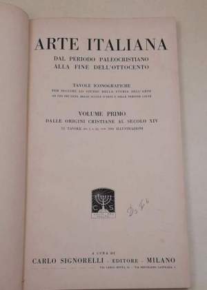 Arte italiana dal periodo Paleocristiano alla fine dell'Ottocento - Tavole iconografiche - 4 Voll.