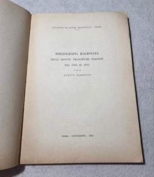 Bibliografia ragionata delle riviste filosofiche italiane dal 1900 al 1955