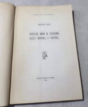 Montale dopo il fascismo dalla " Bufera" a  "Satura"