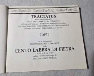 Tractatus - Cento labbra di pietra
