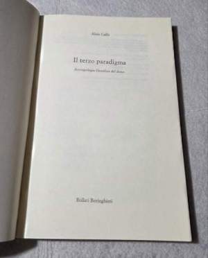 Il terzo paradigma: antropologia filosofica del dono