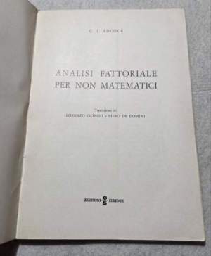 Analisi fattoriale per non matematici