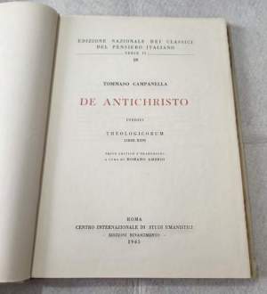 De Antichristo- Inediti - Theologicorum liber XXVI