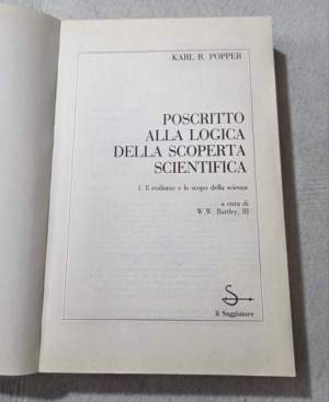 Poscritto alla logica della scoperta scientifica - I - Il realismo e lo scopo della scienza