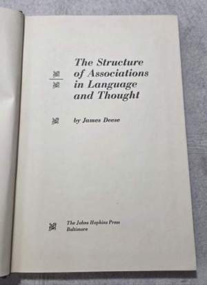 The Structure of Associations in Language and Thought
