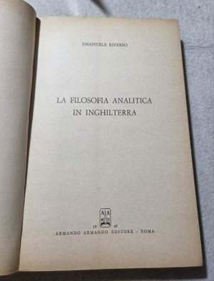 La filosofia analitica in Inghilterra
