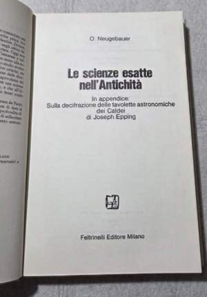 Le scienze esatte nell'antichita'