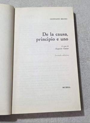 De la causa, principio e uno