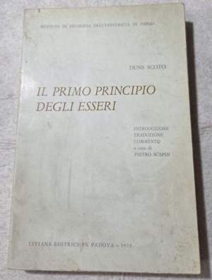 Il primo principio degli esseri