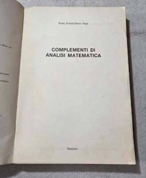 Complementi di analisi matematica