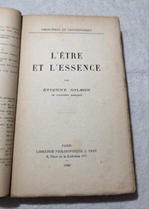 L'etre et l'essence
