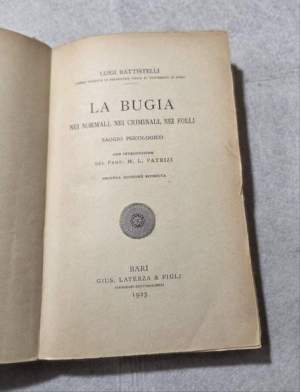 La bugia - Nei normali, nei criminali, nei folli, saggio psicologico