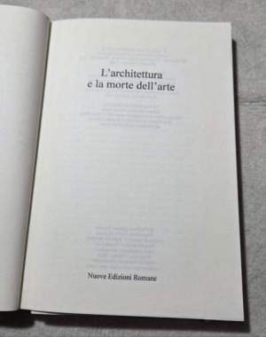L'architettura e la morte dell'arte