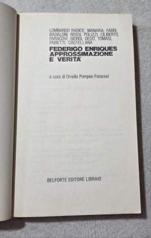 Federigo Enriques approssimazione e verita'