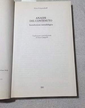 Analisi del contenuto - Introduzione metodologica
