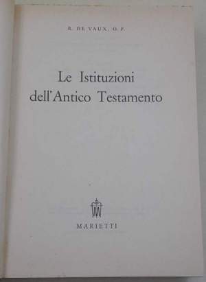 Le Istituzioni dell'Antico Testamento