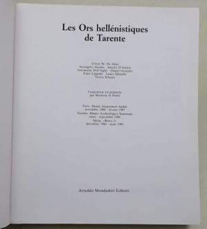 Les Ors hellenistiques de Tarente