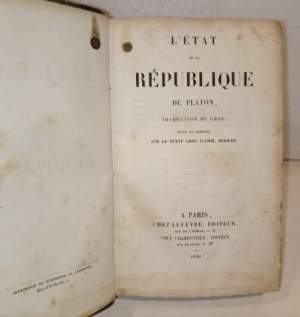 L'Etat ou la République de Platon