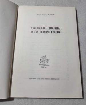 L'antropologia filosofica di San Tommaso d'Aquino