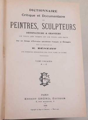 Dictionnaire Critique et Documentaire des peintres, sculpteurs, dessinateurs & graveurs de tous les temps et de tous les pays -