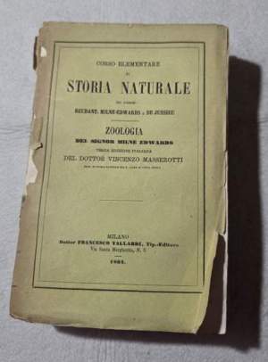 Corso elementare di storia naturale ad uso dei licei, collegi, seminari e case di educazione.. - Zoologia