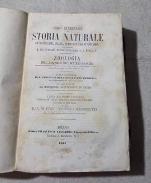 Corso elementare di storia naturale ad uso dei licei, collegi, seminari e case di educazione.. - Zoologia
