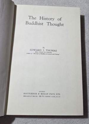 The History of Buddhist thought