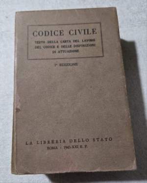 Codice Civile - Testo della Carta del Lavoro del codice e delle disposizioni di attuazione