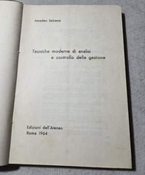 Tecniche moderne di analisi e controllo della gestione